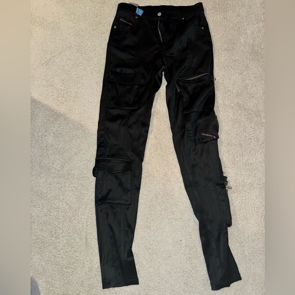 Diesel Black Satin Trousers